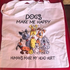 Dog Lover's White Tote Bag